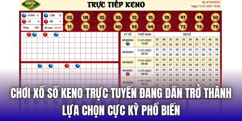 Chơi xổ số Keno trực tuyến đang dần trở thành lựa chọn cực kỳ phổ biến
